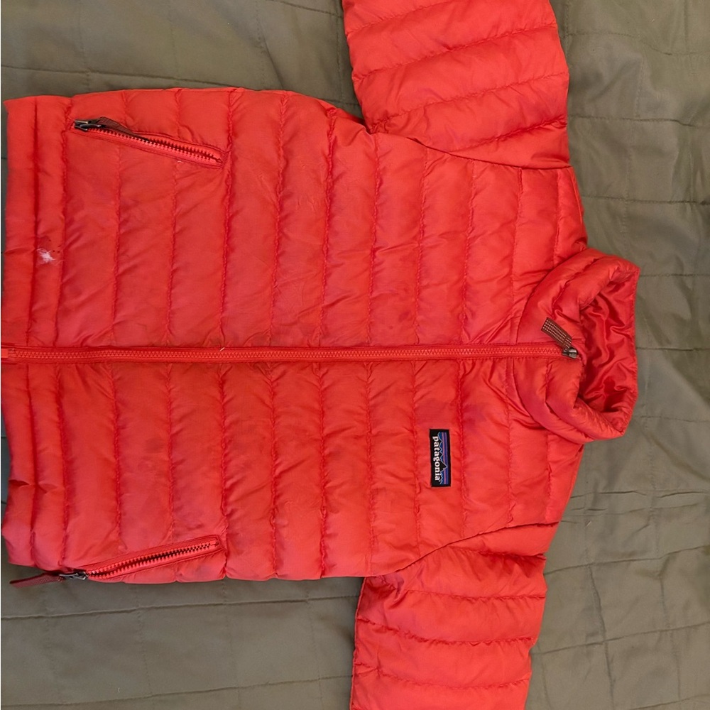 Patagonia Orange/Red Puffer Jacket